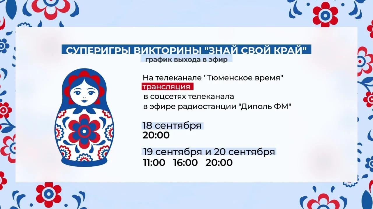 До старта суперигр викторины "Знай свой край" остаётся два дня